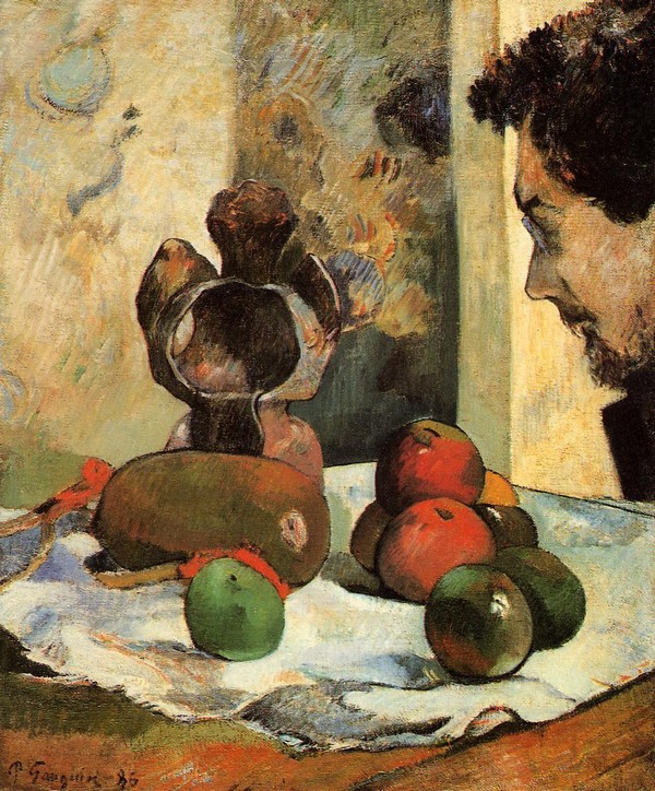 Still Life with Profile of Laval - Paul Gauguin Painting